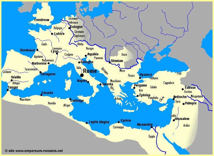 Carte Romains (apogée)